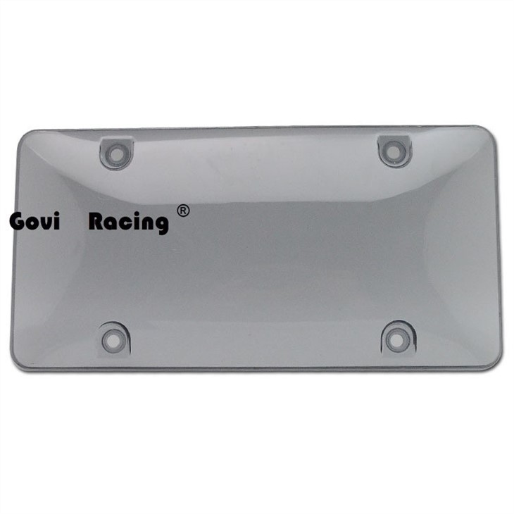 Smoked Clear License Plate Cover Frame Shield Tinted Bubb...5
