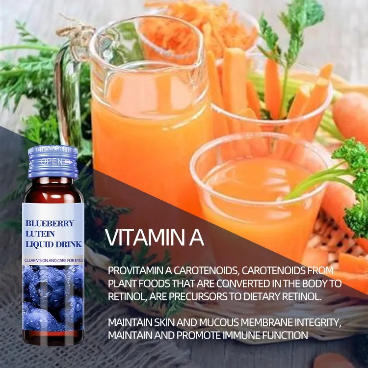 Dietary Fiber Supplement Plant Extract Lutein Improve Eyesight Blueberry Drink Lutein Drink