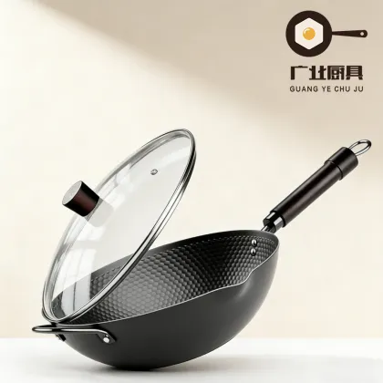 Black Non-Stick Honeycomb Frying Pan