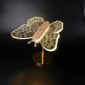 Lampada da tavolo moderna oro lampada a farfalla cordless
