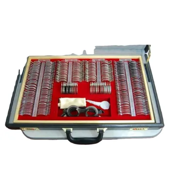 Chinese Optical Ophthalmic Instrument Trail Lens Set with Metal Rim Frame and Aluminium Leather Case BL-4302