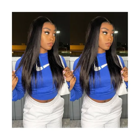 Full HD Swiss Lace Front Wig Double Drawn Vietnamese Cuticle Aligned Virgin Human Hair Wig Lace Frontal Closure Bleached Knots
