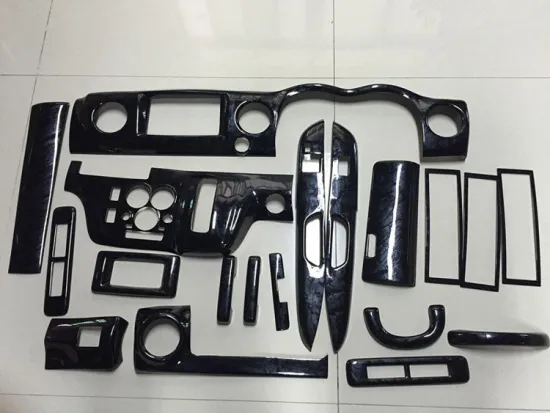 Japanese car Nissan Urvan NV350 E26 carbon fiber 3D wooden dash board interior sticker panel 19 pcs
