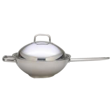 TP1389 Stainless Steel Chinese Wok with Cover
