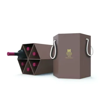 Hexagon Golden Owl Six Bottles Wine Gift Box