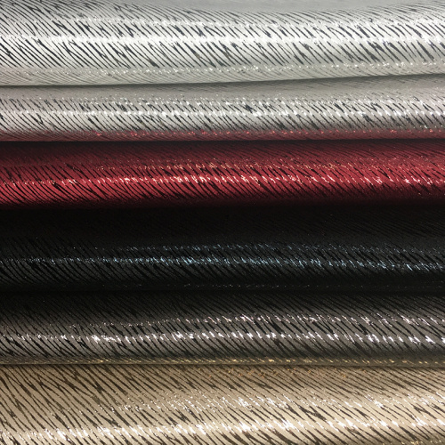 Wholesale tissu de décoration à rayures d&#39;eau en cuir synthétique