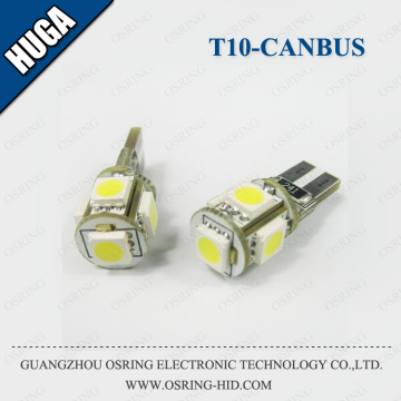 OSRING TOP Quality auto led bulb 5smd 5050 with CE,ROHS Approved T10 canbus led