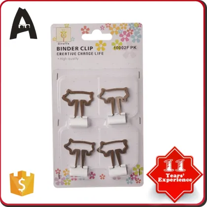 19mm Promotional special shape binder clips different kinds paper clips metal binder clips