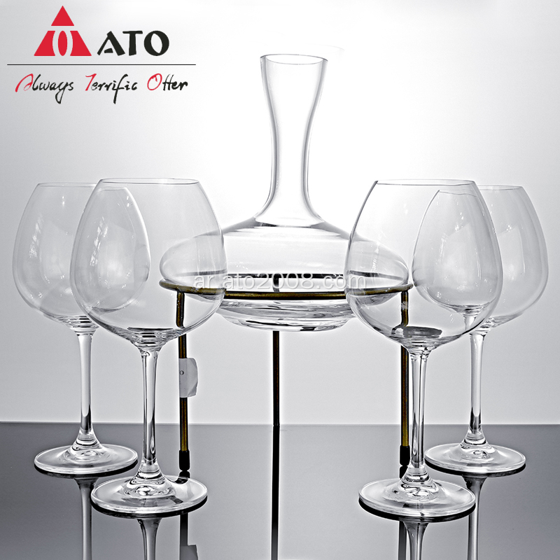 Ato Crystal Whisky Decanter Set مجموعة زجاجية نبيذ