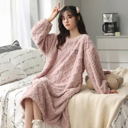 Women's skirt coral velvet thick