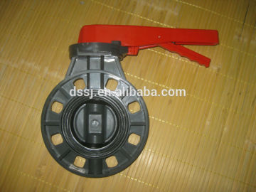 High quality PVC Material Handle Type Plastic Buttefly Valve