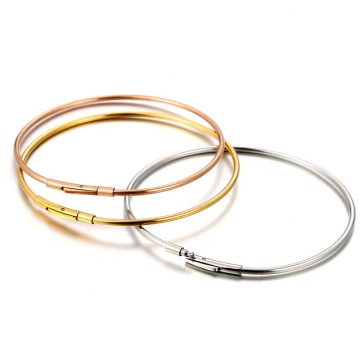 Yiwu Aceon Velle Stainless Steel Wholesale Plain Shinny Round Wire Button Clasp