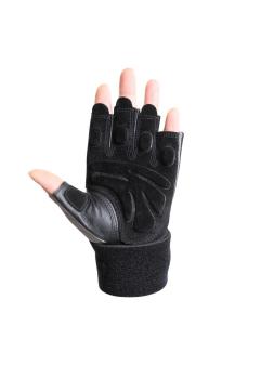 Durable Leather Gym Weightlifting Gloves
