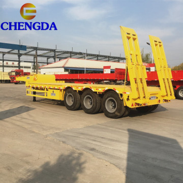 Heavy Duty 3 Axles Detachable Gooseneck Lowboy Semi-Trailer For Sale