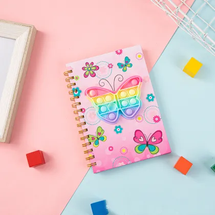 Personalized Silicone Pop It Notebook with Unicorn Cartoon Design: A Stylish Stress Relief Tool for Students