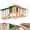 Wood Large Rabbit Hutch Hen House Chicken Coop