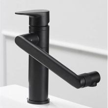ot Sales Multifunktionale ziehende schwarze Wasserhähne Dreidimensionaler frei drehbarer Wasserhahn Badezimmer