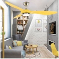 52 Inch Yellow Ceiling Fan Light Hot summer ceiling fan with light Factory