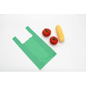 HDPE Plastic Green T-Shirt Bag Shopping Bag Trash Bags