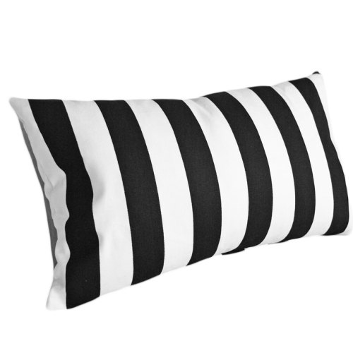 White stripe pillows with hidden zipper