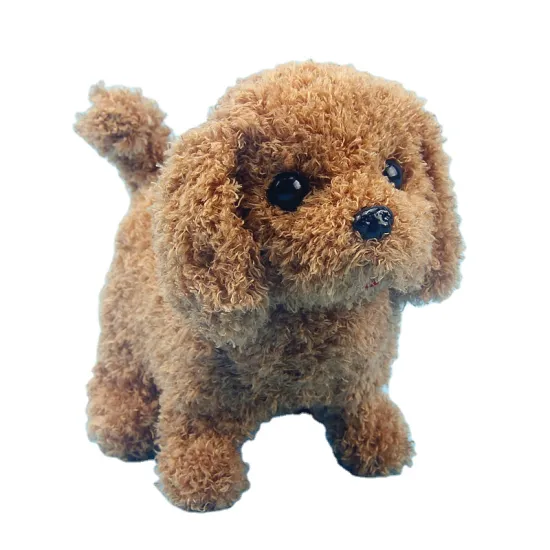 Factory direct selling electric plush toy dog teddy bear other toy multi-color custom battery dog  kids electric toy