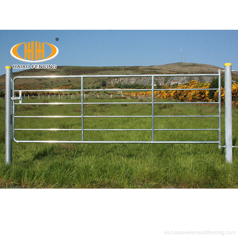 Puerta de granja principal de ganado agrícola galvanizado