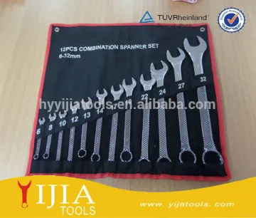 12pcs combination spanner set with cloth bag