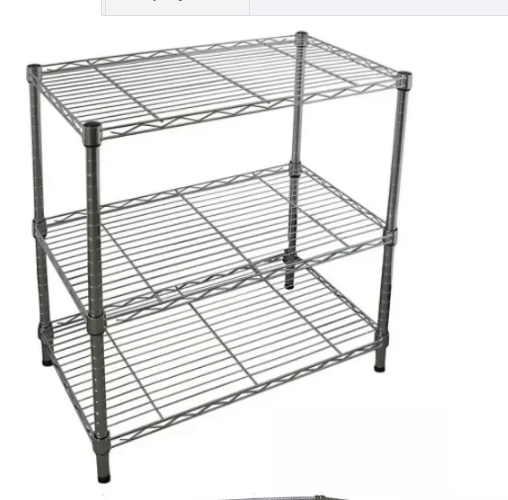 Easy Assembly Chrome Wire Showing Shelf