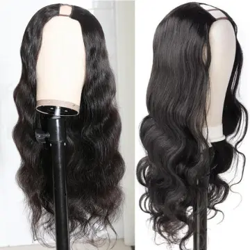 Factory Wholesale 180 Density Human Hair Wigs U Part No Lace Human Hair Wigs for Black Women