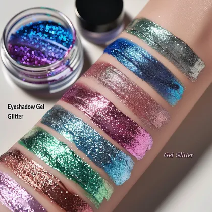 Wholesale High Quality Chrome Flakes Cream Eyeshadow: Premium Make-up Cosmetics Glitter Gel