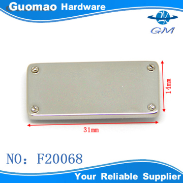 High quality custom metal logo plate for handbag logo metal plate