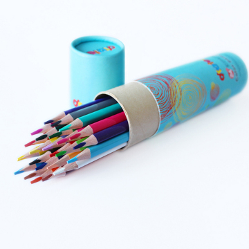 Customized Logo Triangular Wood Pencil Set - 24 Assorted Colored Pencils for Kids' Art