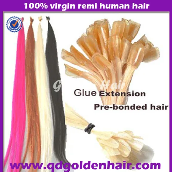 Colorful High Quality Natural Prebonded Nail Human Hair Extensions