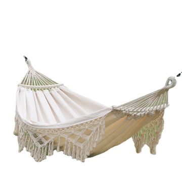 Double Boho Brazilian Macrame Hammock for Indoor/Outdoor Use
