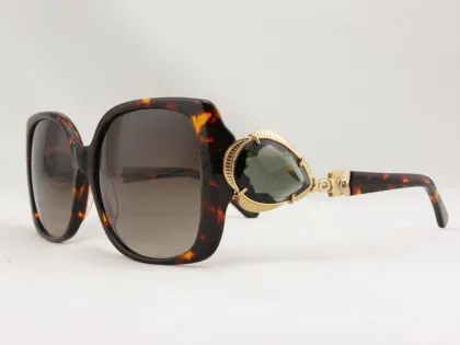 Colorful Frame Smoke Lens Brand Name Sun Glasses For Women Bvlgari 8081 851/13 59-17 135