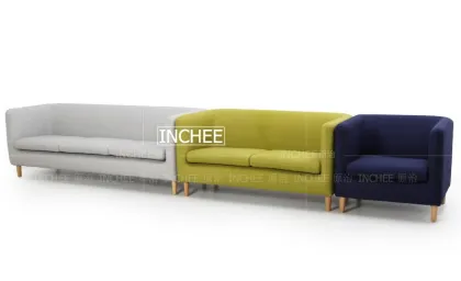 simple Northern European style sectional fabric sofa set