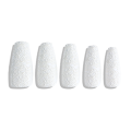 3d blanc long cercueil couvercle complet faux ongles