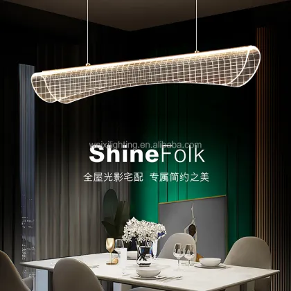 Acrylic Golden Chandeliers - Luxury Ceiling Crystal Chandeliers