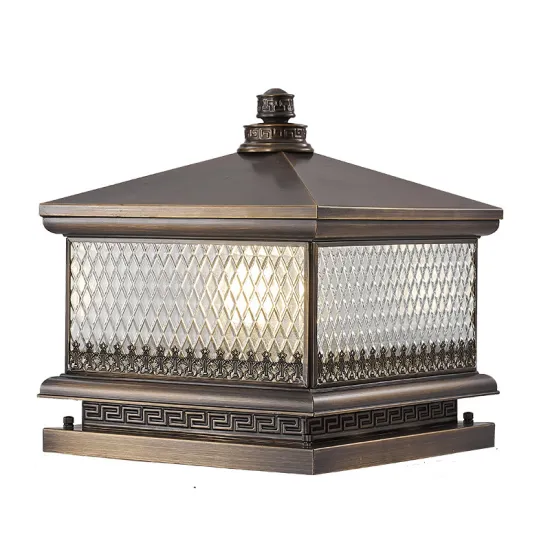 Solar-Powered Aluminum LED Waterproof Outdoor Pillar Lamp