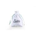 Mini sac en velours blanc avec ficelle satin