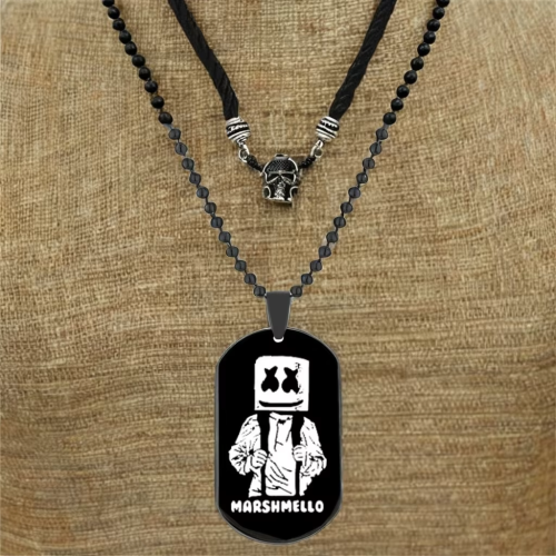 Japan Anime Demon Slayer Unisex Stainless Steel Pendant Necklace Kimetsu No Yaiba Jewelry for Men and Women Festival Gift