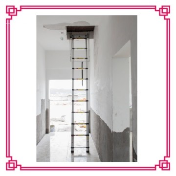 Aluminum material lightweight adjustable telescopic ladder loft with SGS