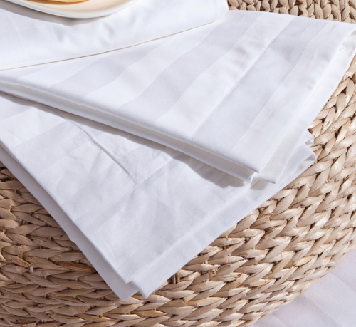 Hotel Pillow Case and Pillow Sham 3CM Stripe