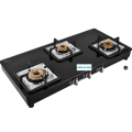 Aura 3 Burner Glass Top Gas Stove