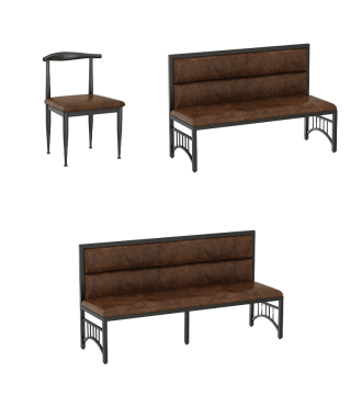 U Shape Restaurant Furniture: Hookah Lounge Booths, Bar Chairs and Tables