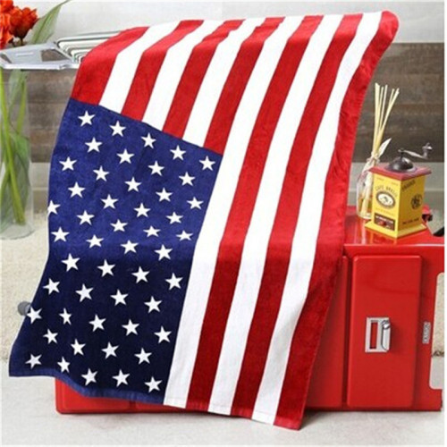 plush childrens national flag printing beach towels