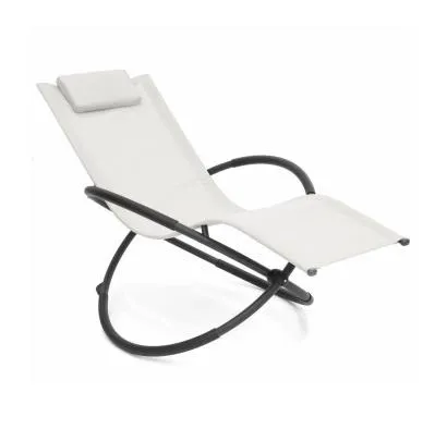 Hot Sale Outdoor Steel Frame Rocking Chair: Folding and Swivel Recliner
