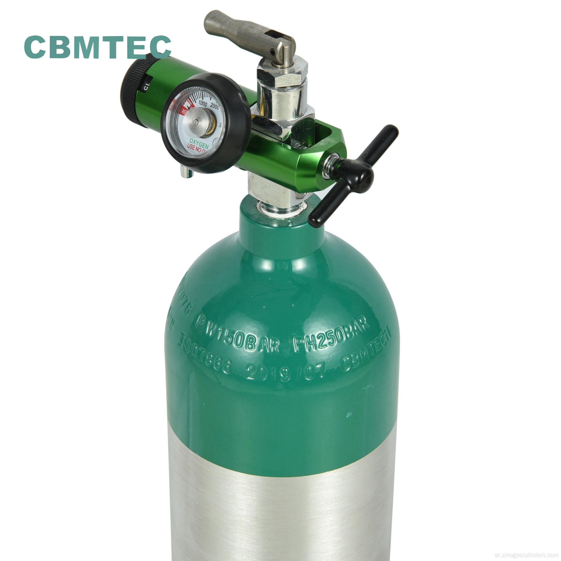عالي الجودة cbmtech 2.8L أسطوانات الأكسجين الألومنيوم الطبي
