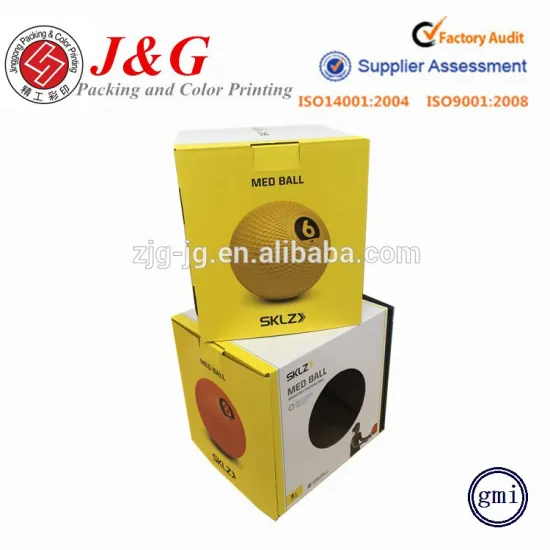Customized color cardboard sports equipment paper packaging box with clear window
