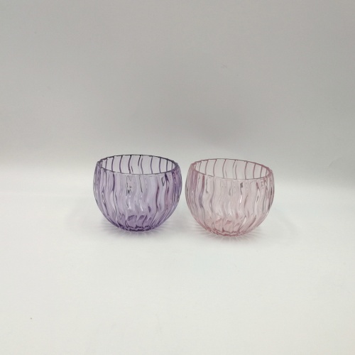 Muti-color ball shape candle glass